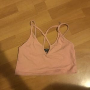 Small baby pink crop top